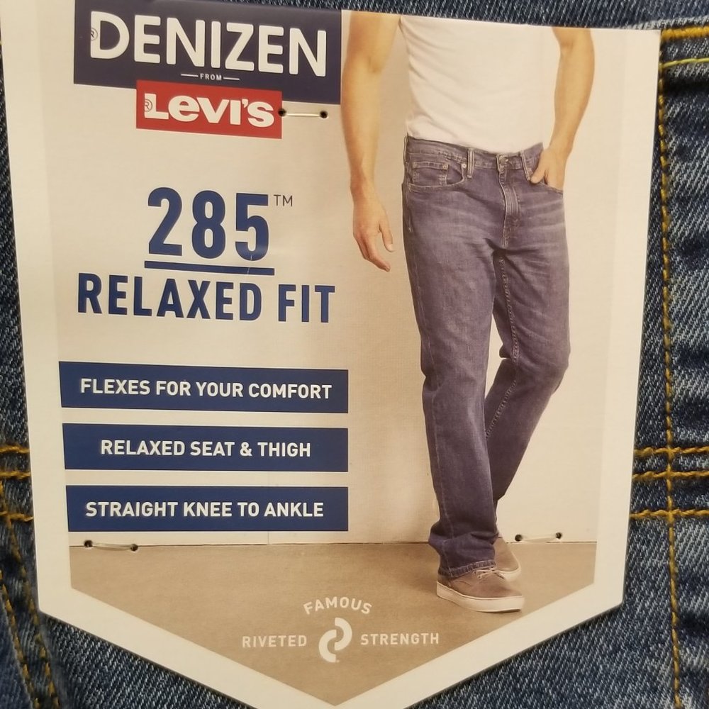 Levi's Denizen 285 Relaxed Fit Men's Straight Leg Jeans 40x32 NWT - Picture 5 of 12